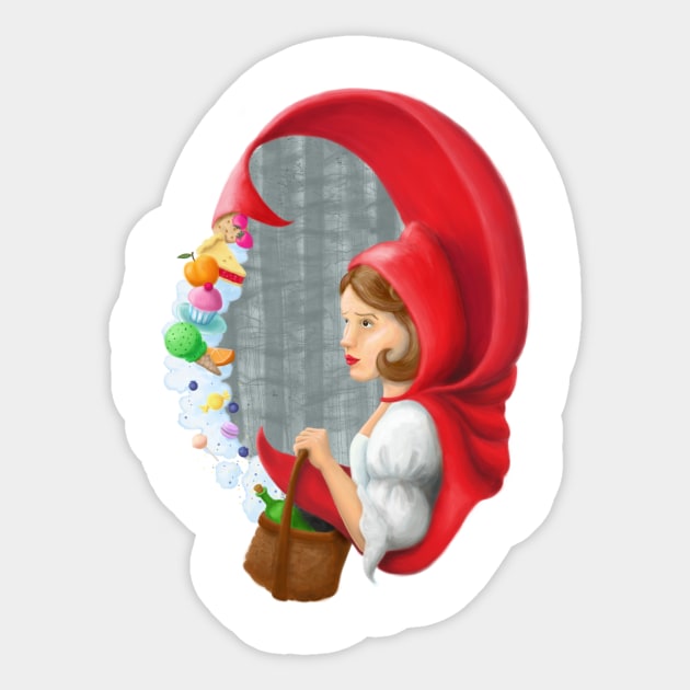 Sweet Little Red Riding Hood Sticker by fehrti